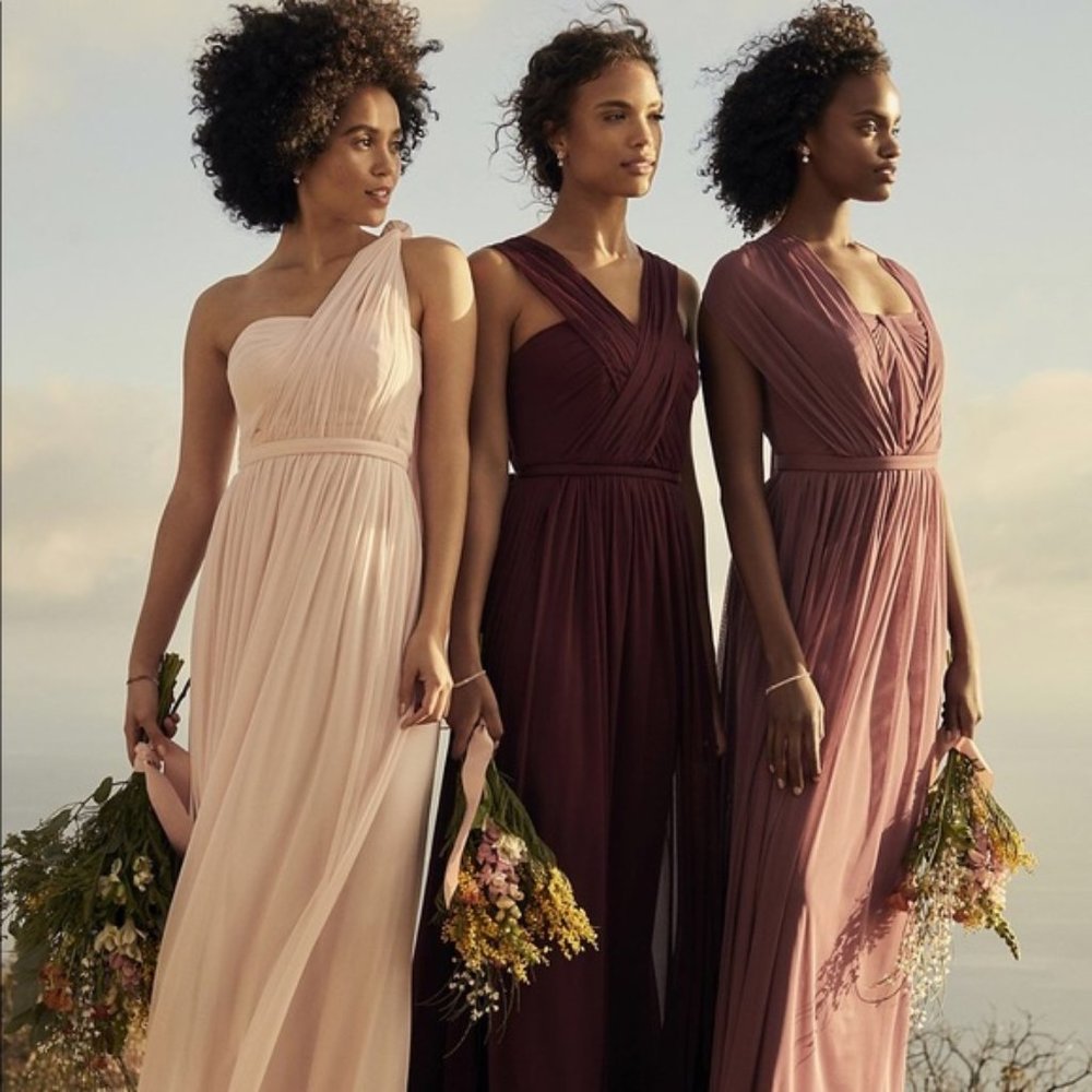 David's Bridal Plum Versa Convertible Dress F15782/F19515 Size 12